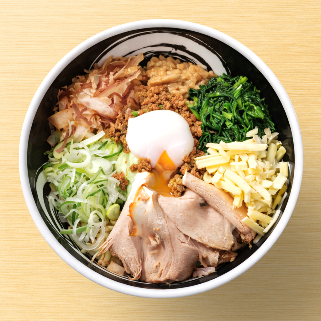 「ラーメン まぜそば マゼシャモジ」風インスパイアかえし（サンプル）